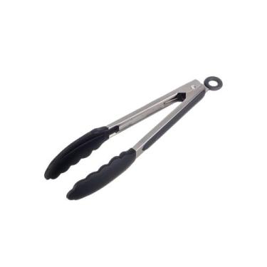 Imagem de Pegador de Alimentos Pinça de Cozinha Inox Silicone Preto - WECK
