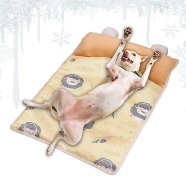 Imagem de Tapete Refrescante Para Cães - Cama Refrescante Para Animais De Estimação,Esteira De Para Dormir Com Almofada Para Recuperação Pós-Exercício Em Quente Para Carro Exterior E