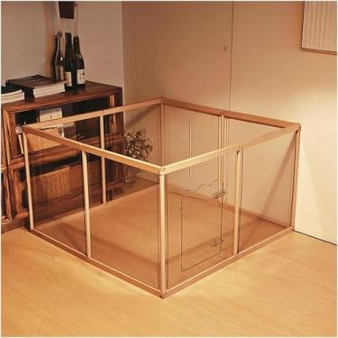 Imagem de Cercadinho Para Cães Acrílico Cercadinho Para Cachorros Cercadinho Para Cachorros Com Portão Canetas De Exercícios Para Cães Cerca De Gato Interno 3mmpvc Painel Transparente P, C, 12pcs