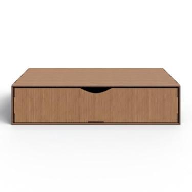 Imagem de Gaveteiro Organizador de Mesa em MDF Para Escritorio Moderno(Marrom 1 Gavetas)
