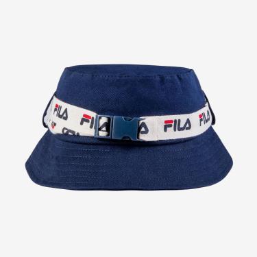 Imagem de Chapéu Bucket Fila Sarja 100% Algodão Unissex Navy