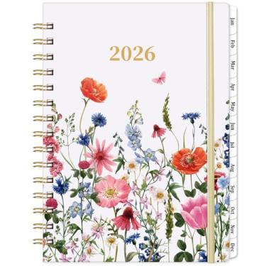 Imagem de Agenda 2025-2026 - julho de 2025 - junho de 2026, agenda acadêmica 2025-2026, 2025-2026, agenda semanal e mensal com abas, 16 x 21 cm, capa dura com bolso traseiro + papel grosso + encadernação de fio