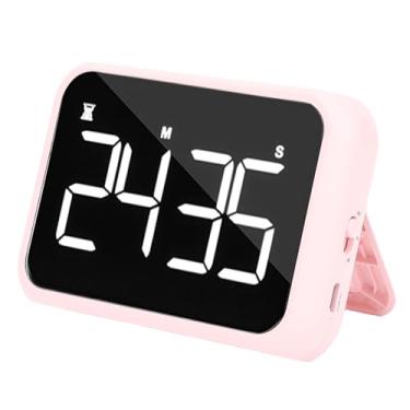 Imagem de Asixxsix Timer de Cozinha para Cozinhar, Timer Magnético Digital Com Exibição de LED de 4 Polegadas, Volume e Brilho Ajustável, Contagem de Contagem de para Cozinhar (Rosa)