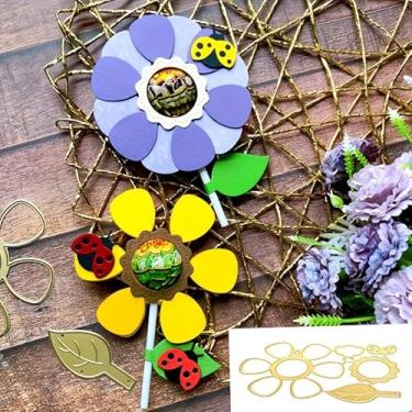 Imagem de Alinacutle Matrizes de corte dourado, porta-doces de flores e coccinela para corte de metal, para embalagem de presente, artesanato, artesanato, cartões, faça você mesmo, álbuns, álbuns e decoração de