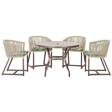 Imagem de Mesa Com 4 Cadeiras E Noronha Estofado 5 Trama autêntico Rami