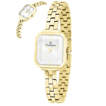 Imagem de Relógio Champion Feminino Ref: Cf24895H Retangular Dourado
