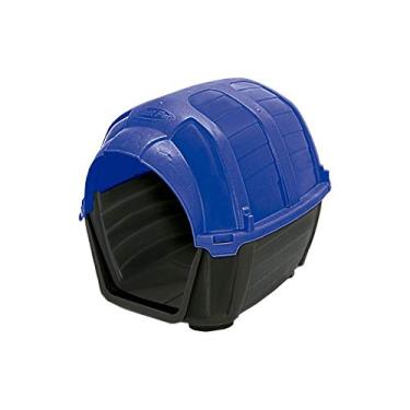 Imagem de Casinha Stone House Plast Pet para Cães Azul - Tamanho 5