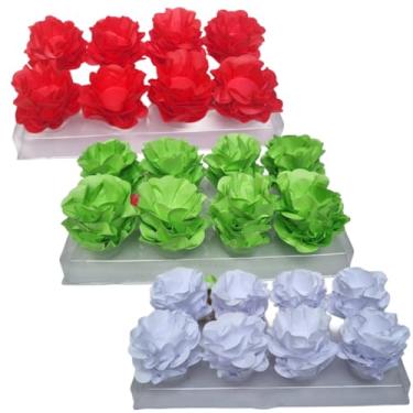 Imagem de Forminhas para Doces Finos, 120 Unidades, para Festas, Casamento e Aniversário (Vermelho/Verde/Branco)