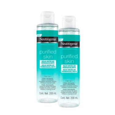 Imagem de Kit 2 Água Micelar Demaquilante Neutrogena Purified Skin 200ml