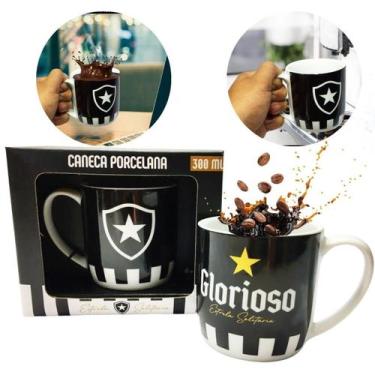 Imagem de Caneca Xicara Porcelana Premium Urban 300Ml Café Botafogo - Brasfoot