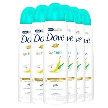 Imagem de Kit 6 Desodorantes Aerosol Dove Go Fresh Pera e Aloe Vera 150ml