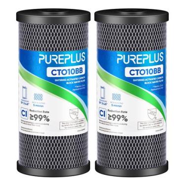 Imagem de Cartucho de filtro de água PUREPLUS 10x4.5 CTO Coconut Shell x2