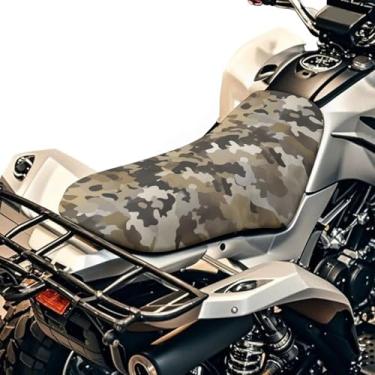 Imagem de Panskyllis Capa de assento de quadriciclo camuflagem capa de assento de quatro rodas à prova d'água universal acessórios ATV compatíveis com Polaris Sportsman Polaris Scrambler Honda Rancher