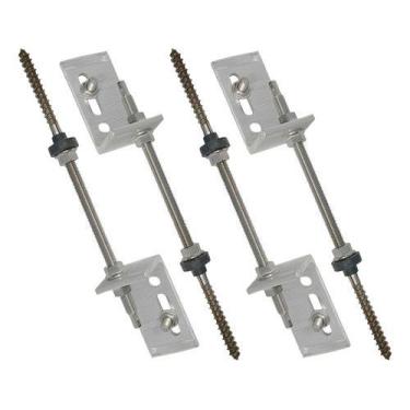 Imagem de Parafuso Solar 250mm Em Inox Com L Fibro Madeira - 4 Peças - SunProp