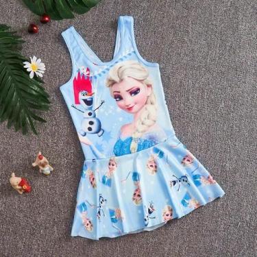 Imagem de Maiô Infantil Disney Frozen - Anna e Elsa - Biquini para Bebês, XL(5-6