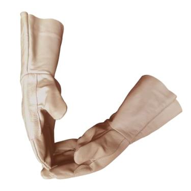 Imagem de Toiserns Luvas De Couro Para Soldagem Mig/Stick, Trabalho Proteção Das Mãos Contra E Corte, Calor Do Maçarico, Manguito Tipo Manopla, Manga Longa Soldador Tig, Forno Grelhar, Ovo Verde, Fogão, Motos