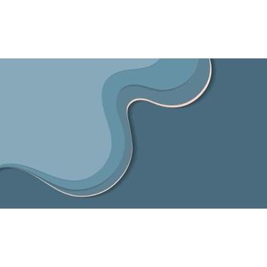 Imagem de Quadro Decorativo com Estampa Abstract Blue Curve 40 x 40 Vinil 2 unidades