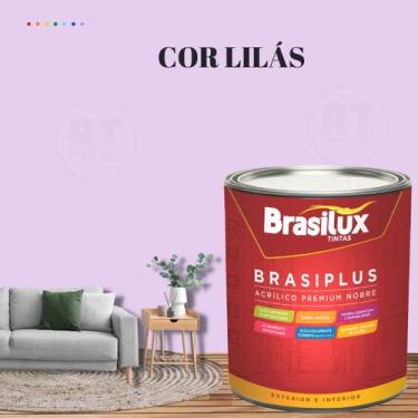 Imagem de Tinta de Parede Semi Brilho Roxo 800ml Brasiplus Acrilica Lavável. - B
