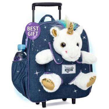 Imagem de Mochila rolante Naturally KIDS Unicorn para meninas