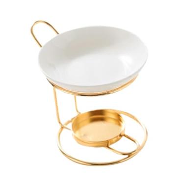 Imagem de Generic Queimador de óleo essencial, queimador de cera derretida, difusor de fragrâncias, ornamento, difusor de óleo de cerâmica, aquecedor para spa, sala de, Ouro