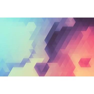 Imagem de Quadro Decorativo com Estampa Blurry Triangless Texture 30 x 30 Papel 3 unidades