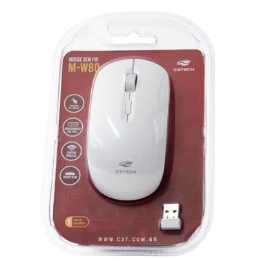 Imagem de Mouse Wireless (s- Fio) C3tech M-w80wh 1600dpi Recarregavel - Branco