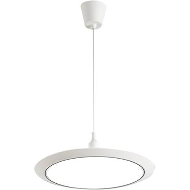Imagem de Luminária Pendente Branca Led Lâmpada Suspensa única Lustre Redondo Luzes De Teto Lâmpadas De Suspensão Modernas Luminária De Ilha De Cozinha Para Mesa De Jantar Quarto, Dark, dia-30cm
