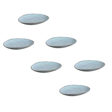 Imagem de Conjunto de Pratos de Sobremesa Ovais Porto Brasil Orgânico Breeze 22,5cm - 6 peças