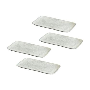 Imagem de Conjunto de Travessas Retangulares Pequenas Porto Brasil Orgânico Echo 22x9,5cm - 4 Peças