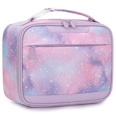Imagem de Tuwubi Lancheira infantil isolada para crianças pequena lancheira para meninos/meninas lancheira durável para escola, céu estrelado colorido 10 latas (6,2 L)