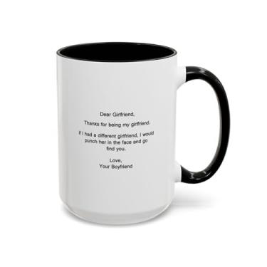 Imagem de Caneca de café para namorada, presente para ela, aniversários, ideia de presente de aniversário, tamanhos de 325 g e 425 g, copo Dear Girlfriend