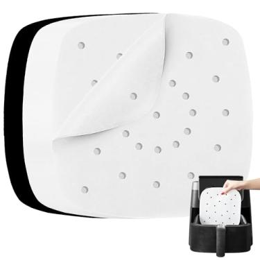 Imagem de Acessórios de papel manteiga Air Fryer compatíveis com Chefman, Ninja, Gourmia, Gowise, Instant Pot, Power Air Fryer, Paula Deen + mais | Folhas de pergaminho para assar, cozinhar, cozinhar e cozinhar