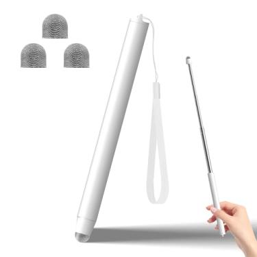 Imagem de Caneta Stylus telescópica universal para telas sensíveis ao toque, ponteiro retrátil e Stylus com especial, equipada com 3 pontas de caneta originais, ponteiro apresentador de professor treinador, com