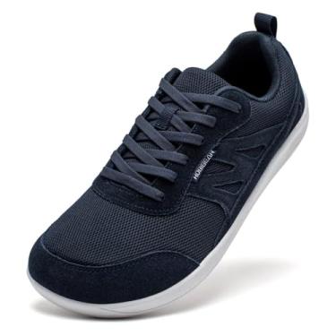Imagem de HOBIBEAR Tênis unissex largo descalço para homens e mulheres, minimalista, atlético, trilha, corrida, caminhada ao ar livre, Azul, 12.5 Wide Women/11.5 Wide Men
