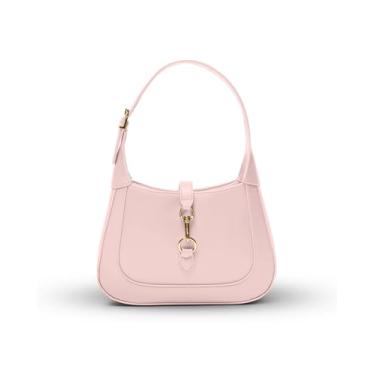 Imagem de Bolsa de ombro feminina - bolsas de ombro pequenas - bolsas estruturadas com alça superior - couro vegano com alça ajustável, Marrom