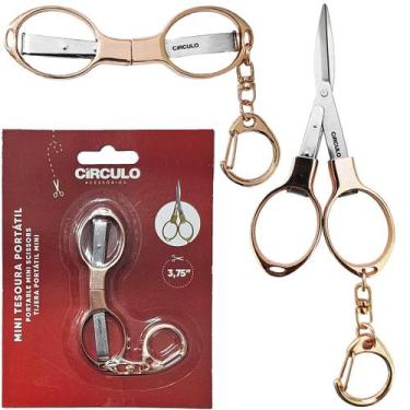 Imagem de Tesoura Portatil Dobravel Oculos Arremate Acabameto 9,5cm - Circulo
