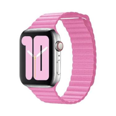 Imagem de Pulseira De Couro Para Apple Watch De 45mm 44mm 40mm 41mm 49mm 42mm, B