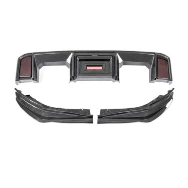 Imagem de Compatível com BMW M3 M4 G80 G82 AX Estilo Fibra de Carbono Seco Saias Laterais Grade Dianteira Lip Difusor Traseiro Kits de Carroceria Peças Automotivas(G82 Rear Diffuser)