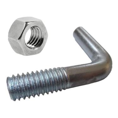 Imagem de 2X Parafuso Para Andaime Galvanizado L 3/8 100 Un Com Porca