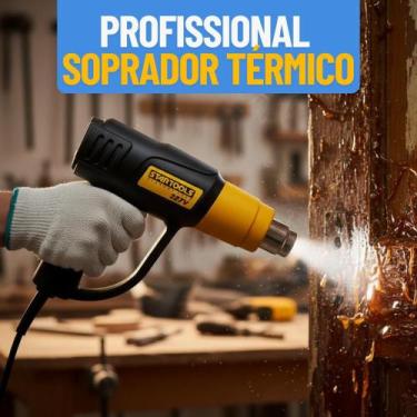 Imagem de Soprador Térmico 2000W Profissional  Remover Tinta Insulfilm Adesivo  
