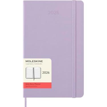 Imagem de Moleskine Classic 12 Month 2026 Daily Planner, Hard Cover, Large (5" x 8.25"), Pastel Lilac, 400 pages