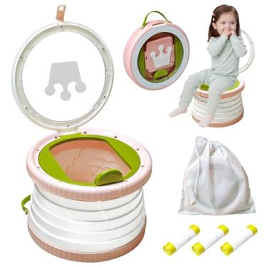 Imagem de Treinamento de penico portátil atualizado 2025, vaso sanitário dobrável, penico de viagem para crianças, aplique no assento sanitário de emergência para acampamento, ao ar livre, carro, interior