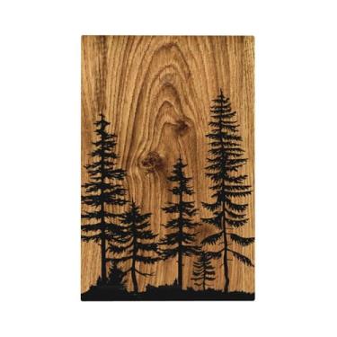 Imagem de Casa de fazenda rústica pinheiro marrom impressão de grão de madeira sem dispositivo único placas de interruptor de luz em branco capas de tomada placa decorativa de parede placa elétrica acessórios