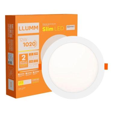 Imagem de Painel Slim Led 12W Plafon Embutir 17Cm Redondo Alumínio Br
