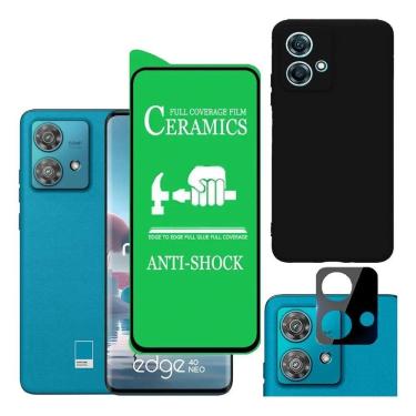 Imagem de 5X Capa Capinha Case Genérica + Películas Para Moto Edge 40