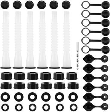 Imagem de WhSunVo Substituição de bico de lata de gás sem vazamento de reposição de bocal de tanque de gás prático kit de bocal de tanque de gás fácil de instalar bocal de lata de gás e kit de ventilação