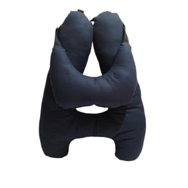 Imagem de Almofada Infantil Com Formato de H – Confortável para Viagens de Carro, com Protetor de Pescoço (Marinho)
