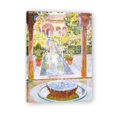 Imagem de Healing GardenThéo van Rysselberghe: Impressão em tela neoimpressionista belga chave 80 x 112 cm emoldurada