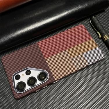 Imagem de Capa de celular para Samsung Galaxy S25 S24 S23 Ultra Plus, textura de fibra de carbono, carregamento sem fio, capa rígida para PC, T4, para Galaxy S23