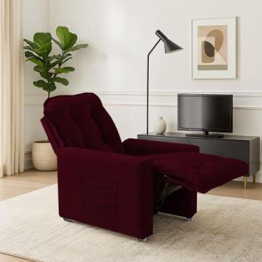 Imagem de Poltrona Reclinável Papai Mamãe Confort - Silverio Decor, Bordo